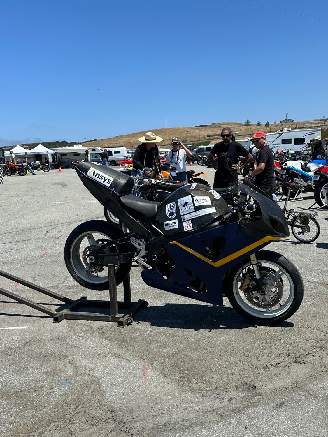 UBC Thunderbikes motorcycle at competition